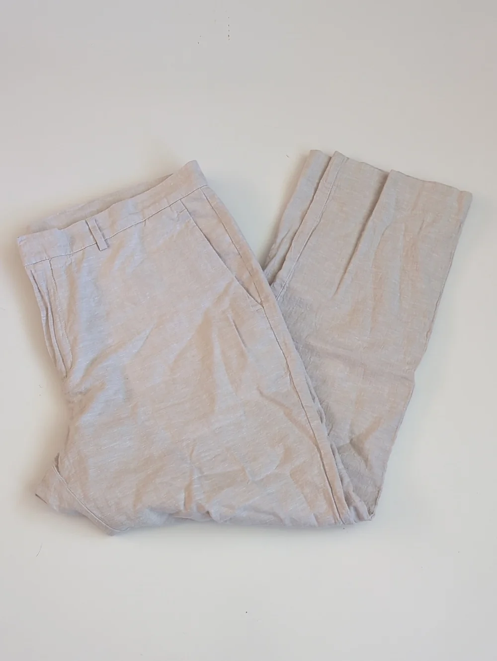 Perry Ellis Men's Light Beige Linen Chinos